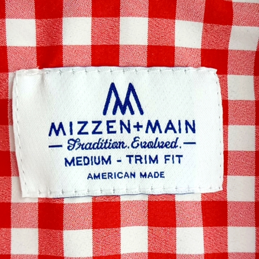 Mizzen + Main Men's Long Sleeve Shirt Size M Trim Fit